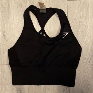 Black Gymshark sports bra/top